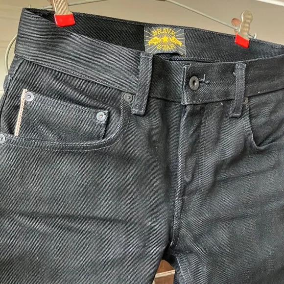 Brave Star Heavyweight Double Black Selvage Denim, size 28